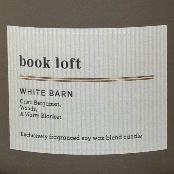 BBW Book Loft White Barn Bath & Body Works 3 Wick Candle - Picture 3 of 10